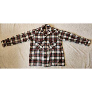 VINTAGE Coppice Wool Flannel Shirt Jacket Mens Large Plaid